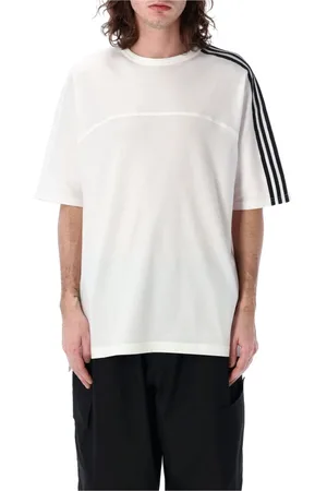 Y-3 Tops, Heren, Wit, XL, Katoen, 3 Stripes Tee