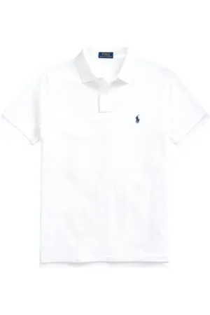 Ralph Lauren Tops, Heren, Wit, XL, Katoen, Custom Slim Cotton Piqué Polo Shirt
