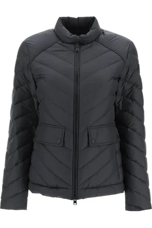 Woolrich Jassen, Dames, Zwart, XS, Chevron Quilting Lichtgewicht Donsjack