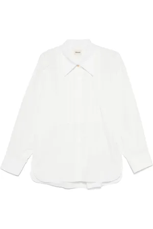 Khaite Blouses & Shirts, Dames, Wit, XS, Katoen, Wit katoenen overhemd met knoopsluiting