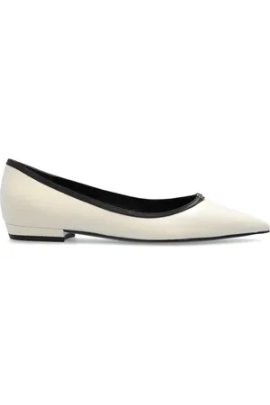 Tory Burch Schoenen, Dames, , 37 1/2 EU, Leer, Ballerina`s met Logo