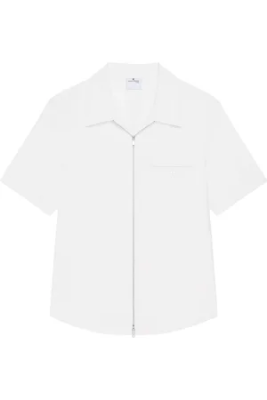 Courrèges Jassen, Heren, Wit, M, Katoen, Wit Katoenen Overhemd Klassieke Stijl