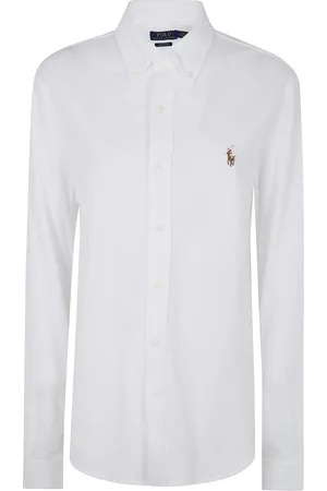 Ralph Lauren Overhemden, Heren, Wit, 2Xl, Katoen, Sportshirt met lange mouwen