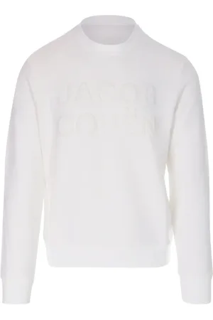 Jacob Cohen Sweatshirts & Hoodies, Heren, Wit, M, Katoen, Cotton Sweatshirt
