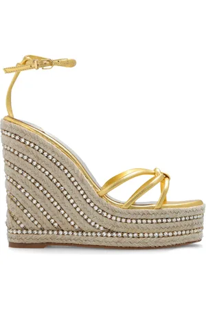 SOPHIA WEBSTER Schoenen, Dames, Geel, 40 EU, Leer, Sleehak sandalen
