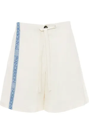 J.W.Anderson Korte broeken, Heren, Wit, S, Katoen, Wide Leg Shorts