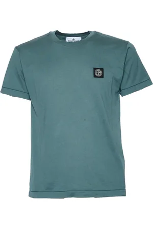 Stone Island Tops, Heren, Blauw, M, Katoen, Moss Green Jersey T-shirt