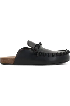 J.W.Anderson Schoenen, Heren, Zwart, 41 EU, Leer, Ruffle Loafer Schoenen