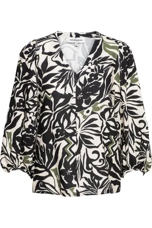 &Co Woman Blouses & Shirts, Dames, Veelkleurig, XL, Katoen, Ayla Leaf A