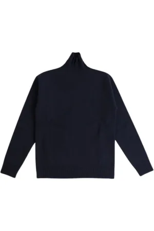 Jil Sander Truien, Heren, Blauw, M, Wol, Marineblauwe wollen trui