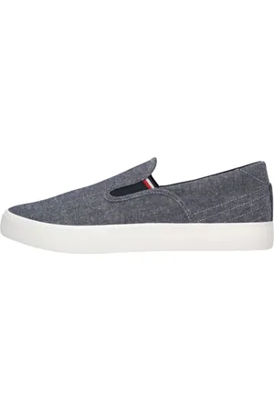 Tommy Hilfiger Schoenen, Heren, Blauw, 40 EU, Canvas Slip-On Loafers