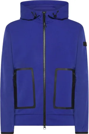 Peuterey Jassen, Heren, Blauw, M, Polyester, Blauw Vest met Knoop NC Bmat