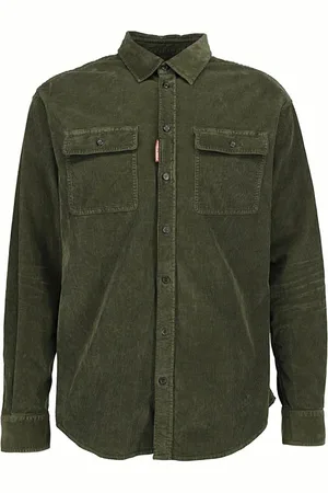 Dsquared2 Jassen, Heren, Groen, XL, Stijlvolle Shirt voor Mannen