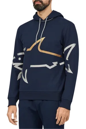 Paul & Shark Sweatshirts & Hoodies, Heren, Blauw, M, Katoen, Marineblauwe Sweatshirt Regular Fit Katoenmix