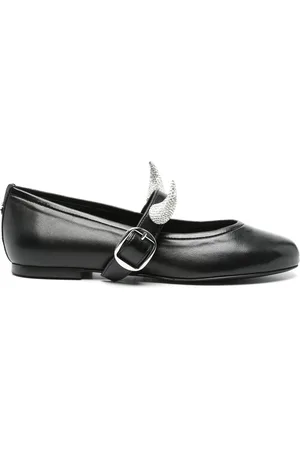 COPERNI Schoenen, Dames, Zwart, 36 EU, Zwarte Strass Platte Schoenen