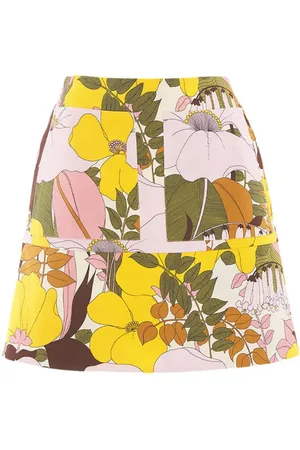La DoubleJ Rokken, Dames, Veelkleurig, L, Katoen, Retro Minirok met Zakken