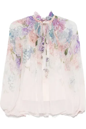 ZIMMERMANN Blouses & Shirts, Dames, Veelkleurig, M, Rode Casual Overhemden