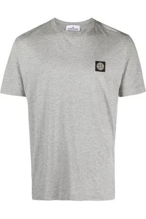 Stone Island Tops, Heren, Grijs, 2Xl, Katoen, T-Shirt - Melange Grijs