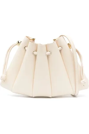THEMOIRÈ Tassen, Dames, Wit, ONE Size, Leer, Vegan Crossbody Tas Gemaakt in Italië