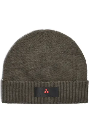 Peuterey Accessoires, Heren, Groen, ONE Size, Wol, Groene Wollen Blend Beanie Muts