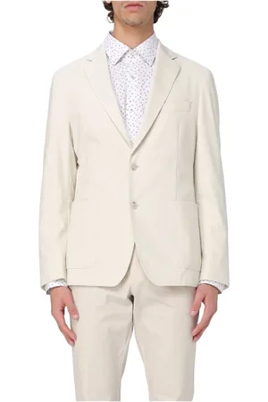 HUGO BOSS Jassen, Heren, Wit, 3Xl, Katoen, Stretch Katoen Jersey Blazer