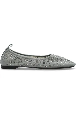 Tory Burch Schoenen, Dames, Grijs, 38 EU, Leer, Ballerina