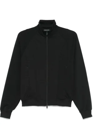 Y-3 Sweatshirts & Hoodies, Dames, Zwart, L, Textured Zip-Up Jacket