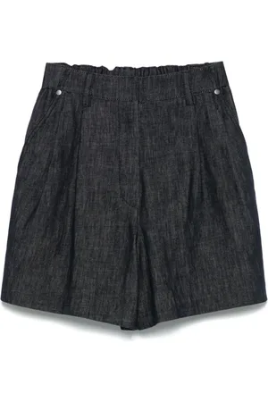 Brunello Cucinelli Korte broeken, Dames, Blauw, S, Blauwe Shorts voor Mannen