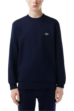 Lacoste Sweatshirts & Hoodies, Heren, Blauw, L, Klassieke Fit Ronde Hals Sweater