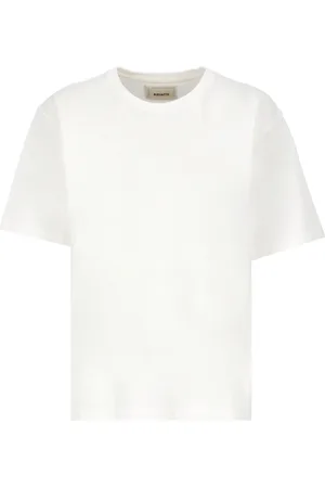 Khaite Tops, Dames, Wit, L, Katoen, Mae T-shirt