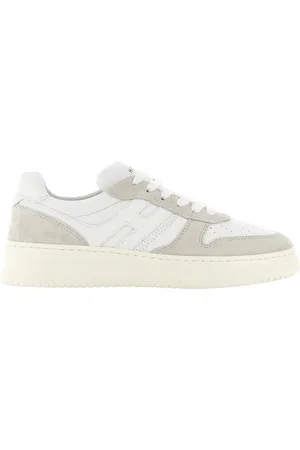 Hogan Schoenen, Heren, Wit, 40 1/2 EU, Leer, Witte Platte Sneakers