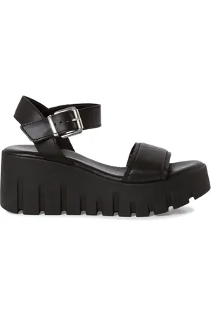 Tamaris Schoenen, Dames, Zwart, 37 EU, Zwarte Casual Open Platte Sandalen