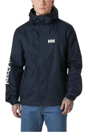 Helly Hansen Jassen, Heren, Blauw, XL, Polyester, Blauwe Waterdichte Jas met Helly Tech® Protection