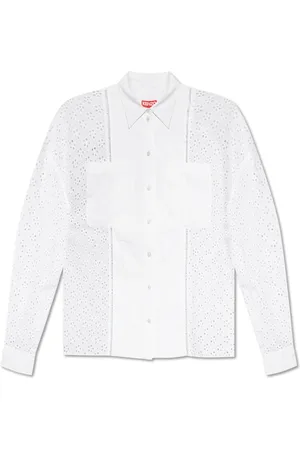 Kenzo Blouses & Shirts, Dames, Wit, 2Xs, Oversized Blouse