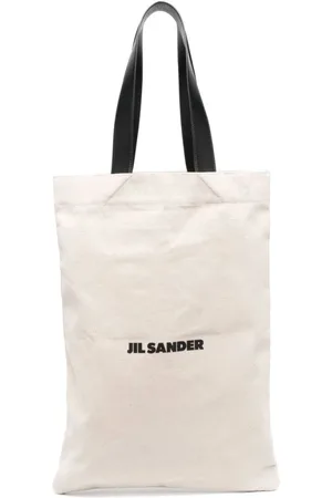 Jil Sander Tassen, Heren, Wit, ONE Size, Witte Canvas Tote Bag