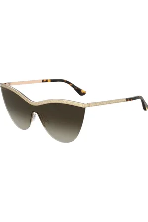 Jimmy Choo Accessoires, Dames, Geel, ONE Size, Gouden Metalen Zonnebril