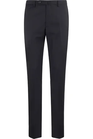 TAGLIATORE Broeken, Heren, Blauw, L, Wol, Tapered Pure Wolbroek