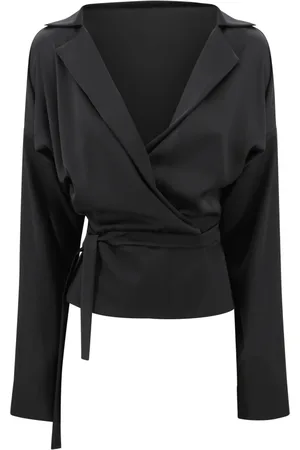Serafini Blouses & Shirts, Dames, Zwart, S, Wikkelblouse