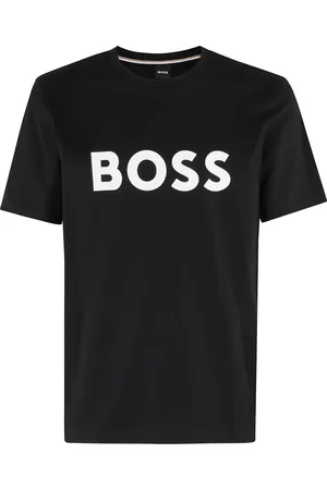HUGO BOSS Tops, Heren, Zwart, XL, Leer, Elegant Zwart Leren Horloge