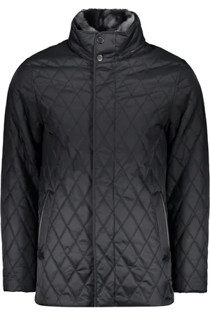 Paul & Shark Jassen, Heren, Blauw, 5Xl, Polyester, Gewatteerde Jas met Konijnenbontkraag