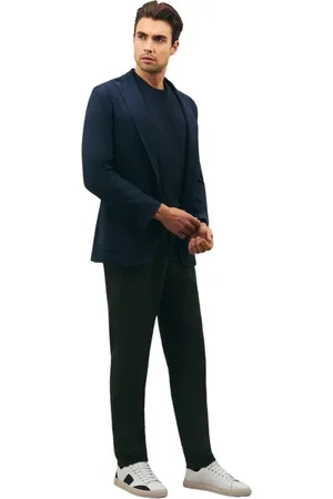 Boglioli Broeken, Heren, Groen, XL, Linnen, Linnen Tapered Chinos