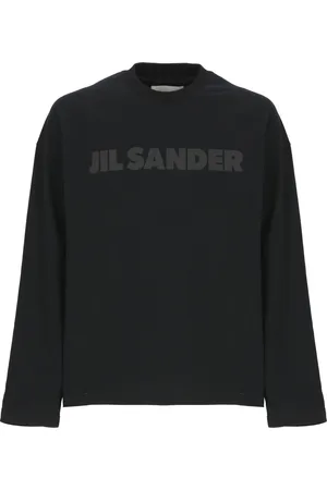 Jil Sander Truien, Heren, Zwart, L, Katoen, Katoenen T-shirt met ronde hals