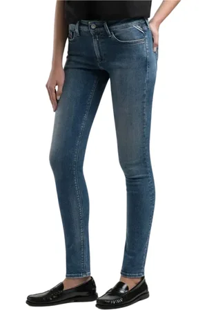 Replay Jeans, Dames, Blauw, W28, Denim, Blauwe Denim Jeans