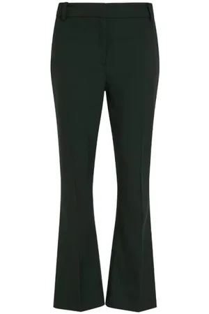Tommy Hilfiger Broeken, Dames, Groen, XS, Katoen, Flared Core Pant
