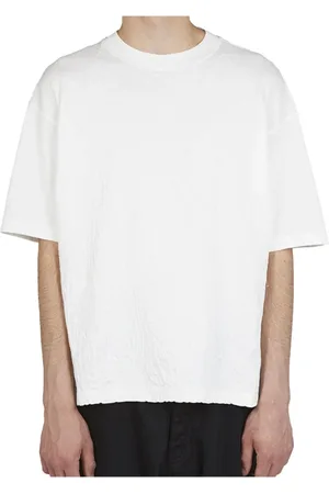 YMC YOU MUST CREATE Tops, Heren, Wit, XL, Katoen, Zonnebloem Triple T-Shirt Klassiek Korte Mouw