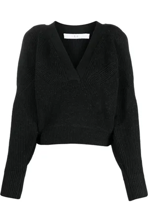 IRO Truien, Dames, Zwart, L, Wol, Odina trui met V-hals