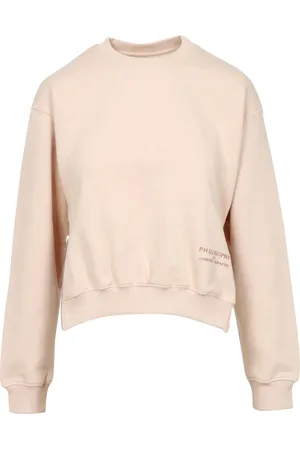 Serafini Sweatshirts & Hoodies, Dames, , M, Katoen, Crew Neck Geborduurd Logo Sweater
