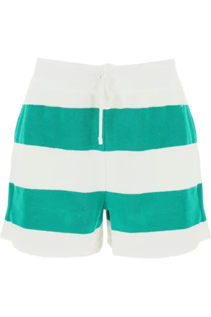 Ralph Lauren Korte broeken, Dames, Veelkleurig, M, Katoen, Gestreept Terry Short