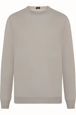 Kiton Sweatshirts & Hoodies, Heren, , S, Katoen, Geribbelde katoenen trui met ronde hals