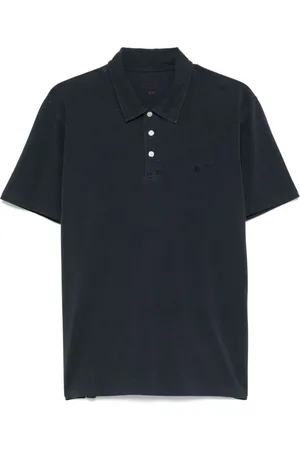 Woolrich Tops, Heren, Blauw, M, Katoen, Polo Shirt met Korte Mouwen
